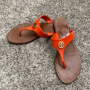 Tory Burch Orange Sandals